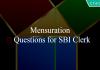 Mensuration Questions for SBI Clerk