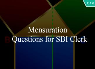 Mensuration Questions for SBI Clerk