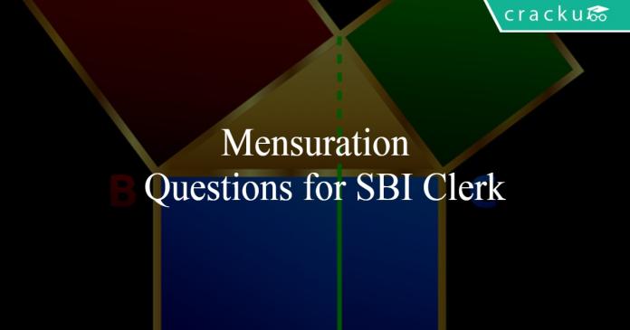 Mensuration Questions for SBI Clerk