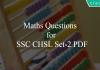 Maths Questions for SSC CHSL Set-2 PDF