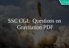 SSC CGL Questions on Gravitation PDF