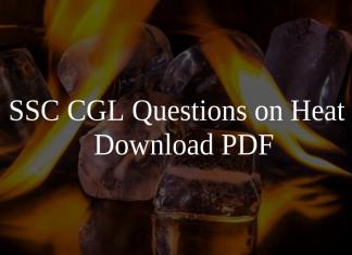 SSC CGL Questions on Heat PDF