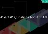 AP GP Questions for SSC CGL