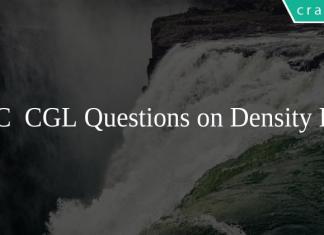 SSC CGL Questions on Density PDF