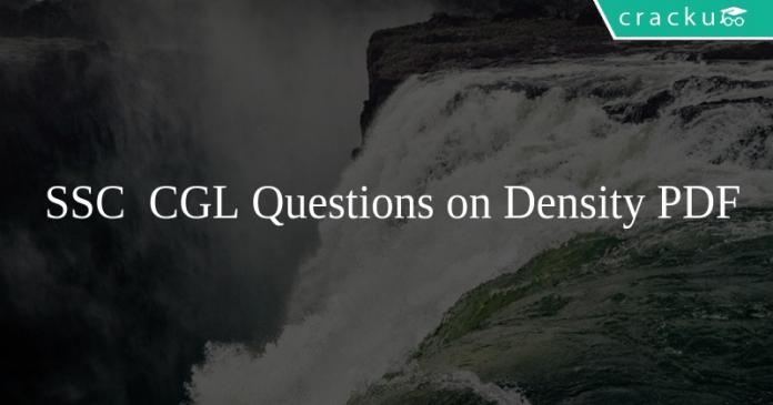 SSC CGL Questions on Density PDF