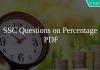 SSC Questions on Percentage PDF