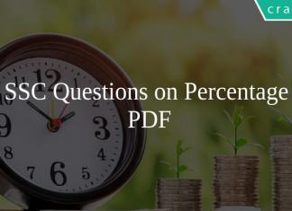 SSC Questions on Percentage PDF