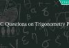 SSC Questions on Trigonometry PDF