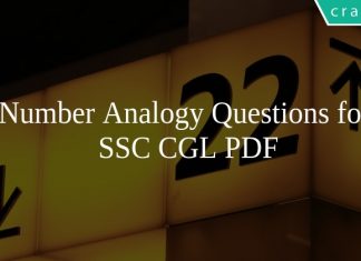 Number Analogy Questions for SSC CGL PDF