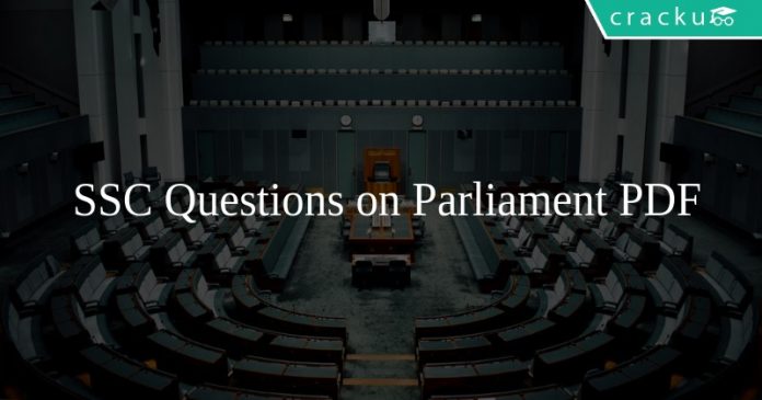 SSC Questions on Parliament PDF