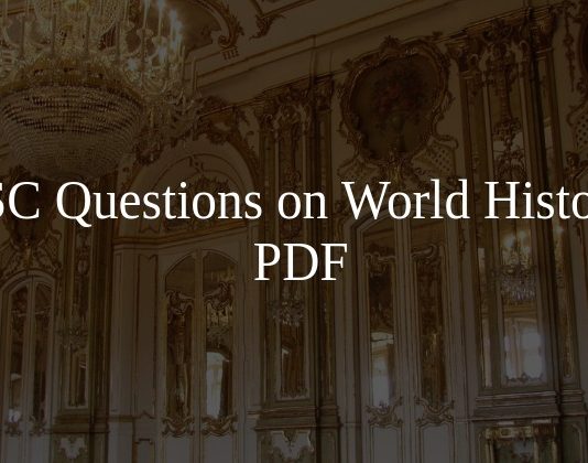 SSC Questions on World History PDF