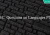 SSC Questions on Languages PDF