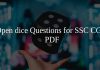 Open dice Questions for SSC CGL PDF