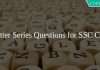 Letter Series Questions for SSC CGL