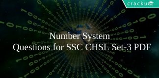 Number System Questions for SSC CHSL Set-3 PDF