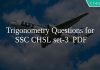 Trigonometry Questions for SSC CHSL set-3 PDF