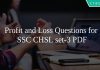 Profit and Loss Questions for SSC CHSL set-3 PDF