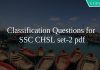 Classification Questions for SSC CHSL set-2 pdf