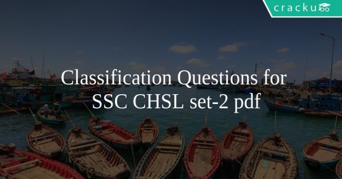 Classification Questions for SSC CHSL set-2 pdf