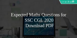 Expected Maths Questions for SSC CGL 2020 PDF