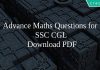 Advance Maths Questions for SSC CGL PDF