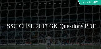 SSC CHSL 2017 GK Questions PDF