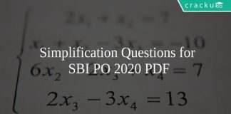 Simplification Questions for SBI PO 2020 PDF