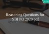 Reasoning Questions for SBI PO 2020 pdf