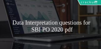 Data Interpretation questions for SBI PO 2020 pdf