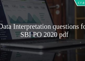 Data Interpretation questions for SBI PO 2020 pdf