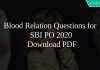 Blood Relation Questions for SBI PO 2020 PDF