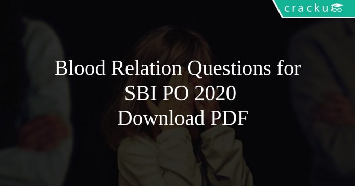 Blood Relation Questions for SBI PO 2020 PDF