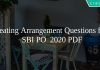 Seating Arrangement Questions for SBI PO 2020 PDF