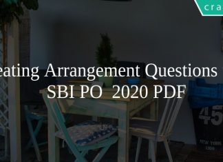 Seating Arrangement Questions for SBI PO 2020 PDF