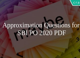 Approximation Questions for SBI PO 2020 PDF