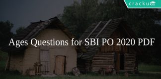 Ages Questions for SBI PO 2020 PDF