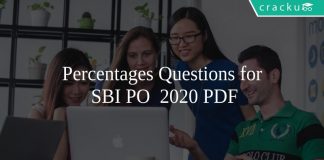 Percentages Questions for SBI PO 2020 PDF