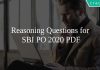 Reasoning Questions for SBI PO 2020 PDF