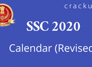 SSC 2020 Calendar