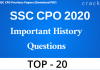 SSC CPO History Questions