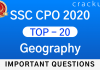 SSC CPO Geography Questions