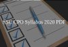 SSC CPO Syllabus 2020 PDF