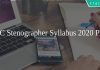 SSC Stenographer Syllabus 2020 PDF