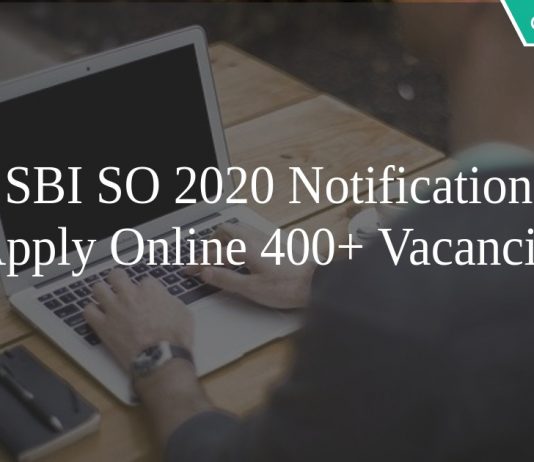 SBI SO 2020 Notification