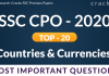 SSC CPO Countries & Currencies