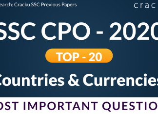 SSC CPO Countries & Currencies