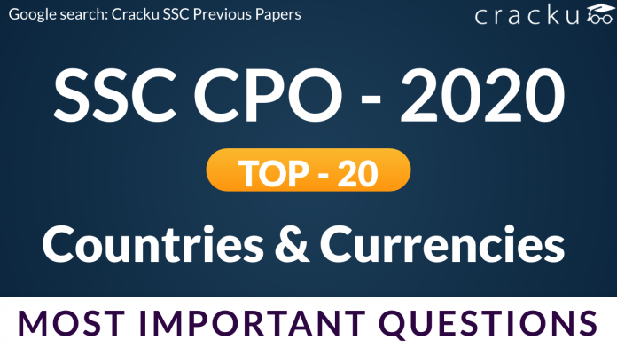 SSC CPO Countries & Currencies