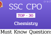 Top-30 SSC CPO Chemistry Questions