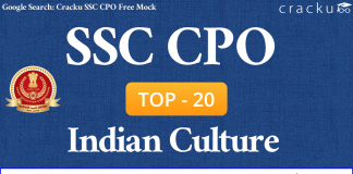 Indian Culture Questions for SSC CPO