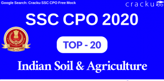Indian Soil & Agriculture Questions for SSC CPO